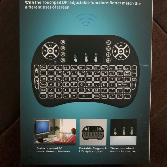 New In Box Backlit Mini Wireless Keyboard Mouse Combo - Picture 2 of 5